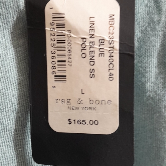 rag & bone linen polo size L - Picture 4 of 8